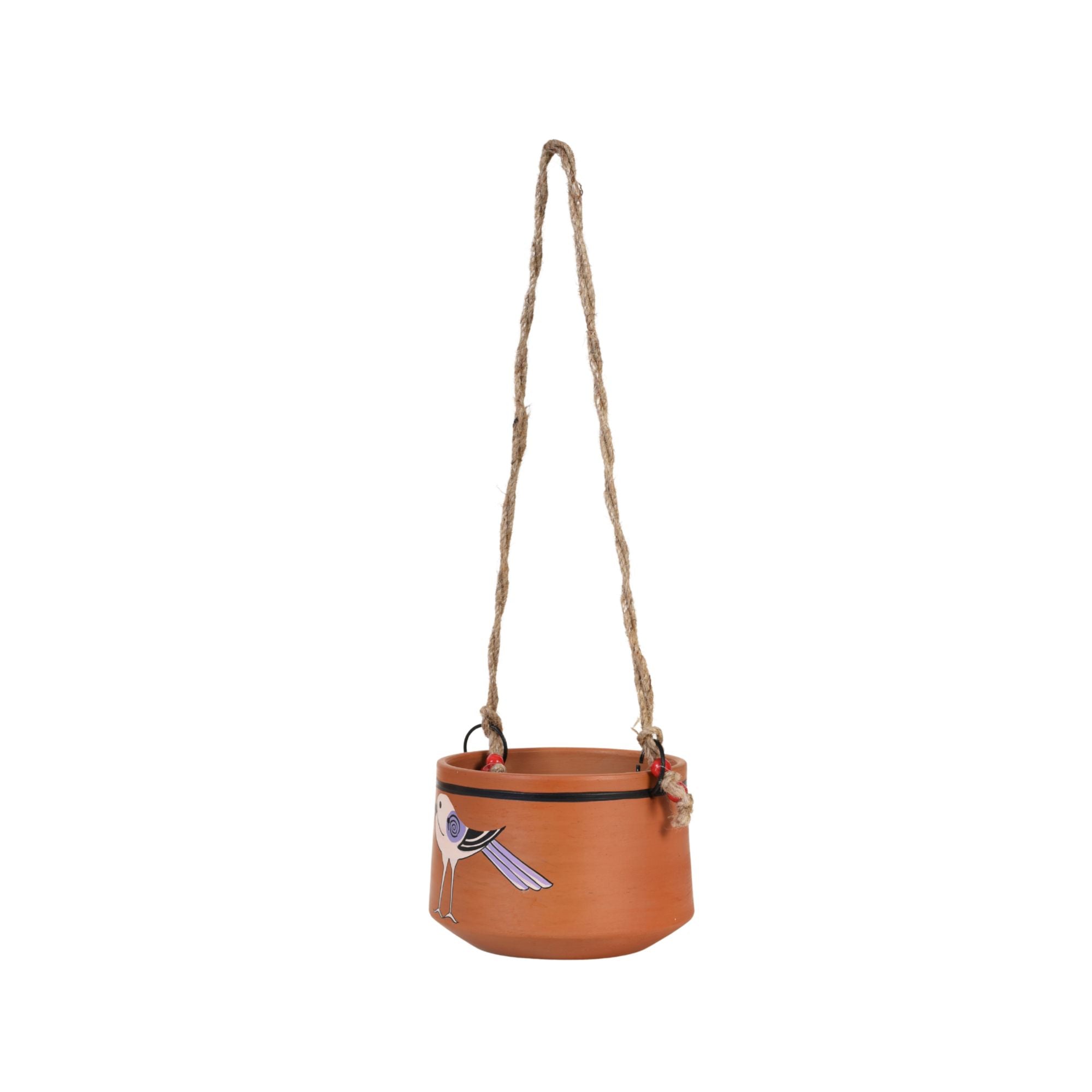 Koyal Songbird Hanging Terracotta Planter
