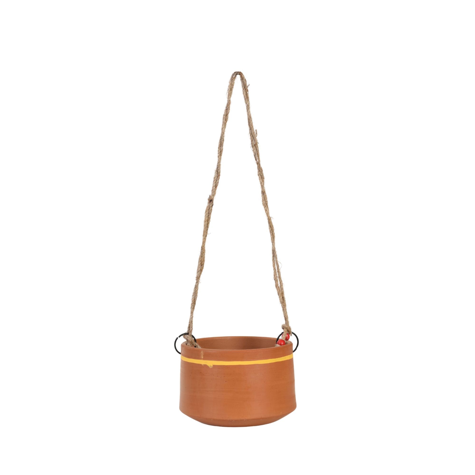 Teen Chidiya Trio-Bird Hanging Terracotta Planter