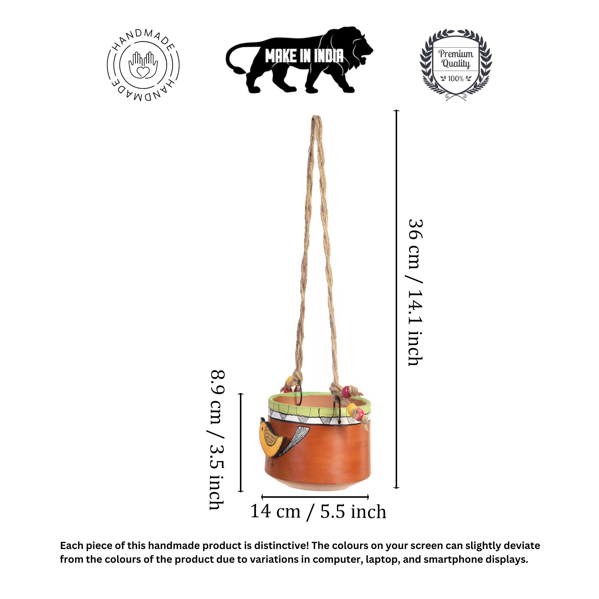 Misha Terracotta Handpainted Planter