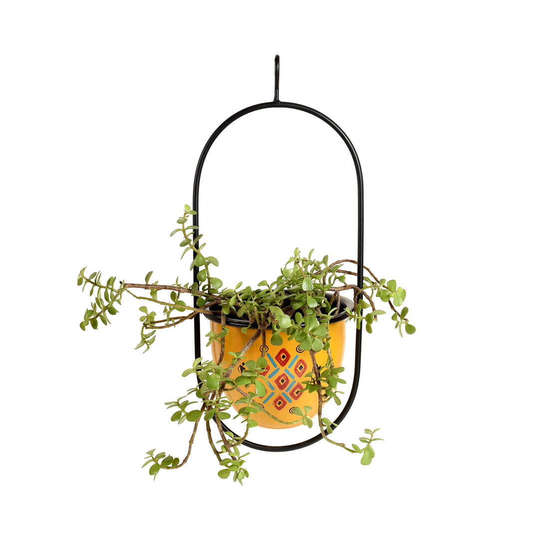 Yellow Hanging Planter (7x6x17)