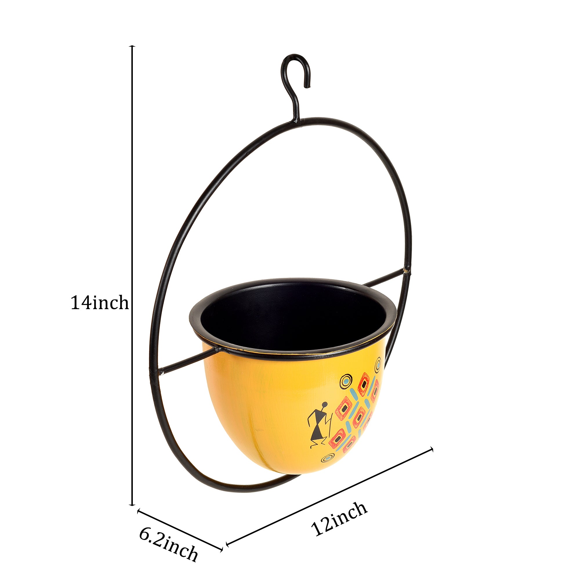 Yellow hanging planter (12x6x14)
