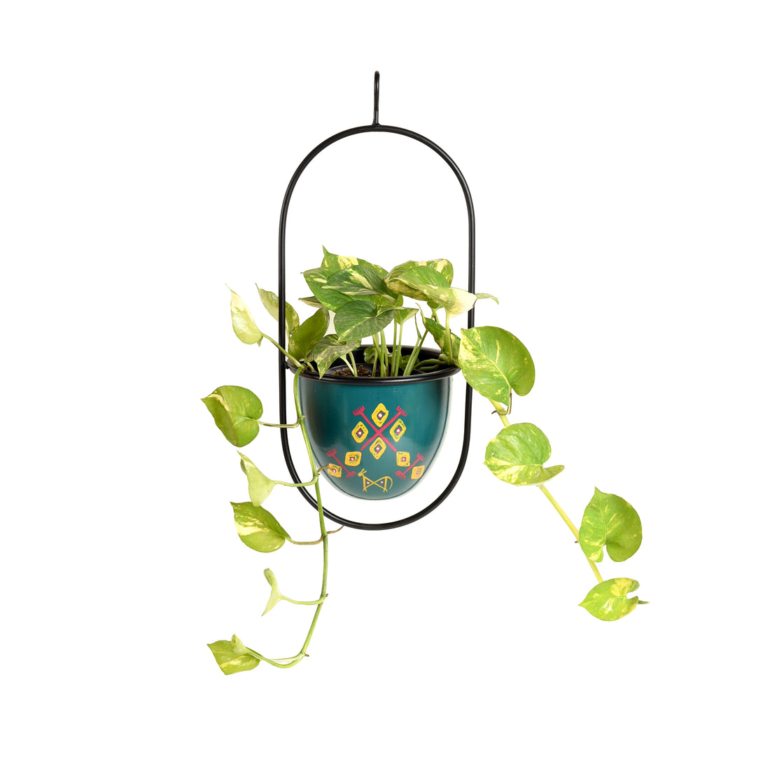 Blue Hanging Planter (7x6x17)