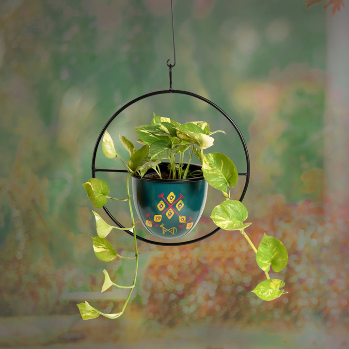 Blue Hanging Planter (12x6x14)