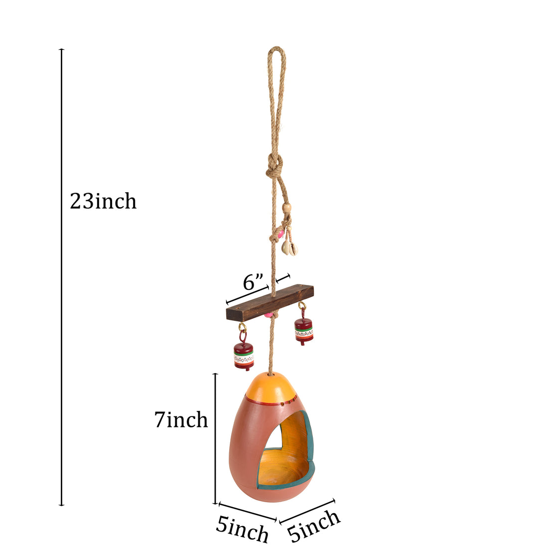 Colourful Hanging Bird Feeder (5x5x23)