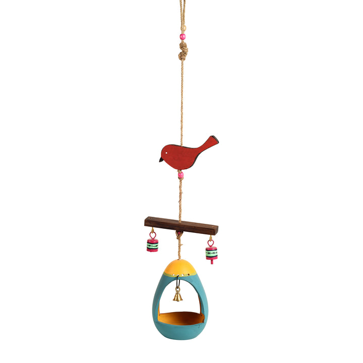 Blue Hanging Bird Feeder (5x5x29)