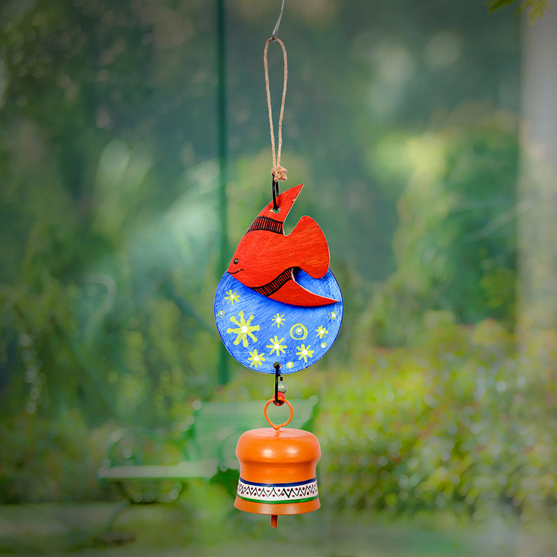 Windchime Wooden Fish Small (12x3.5)