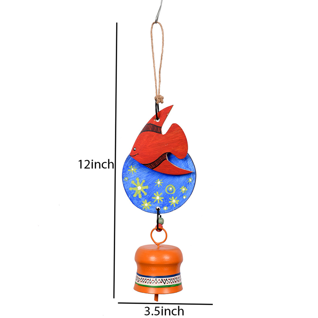 Windchime Wooden Fish Small (12x3.5)