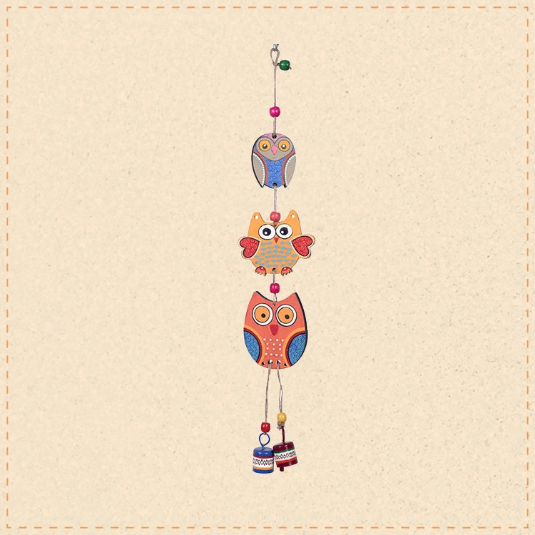 Owl Trinity Hand Painted  Windchime (3x1x18)