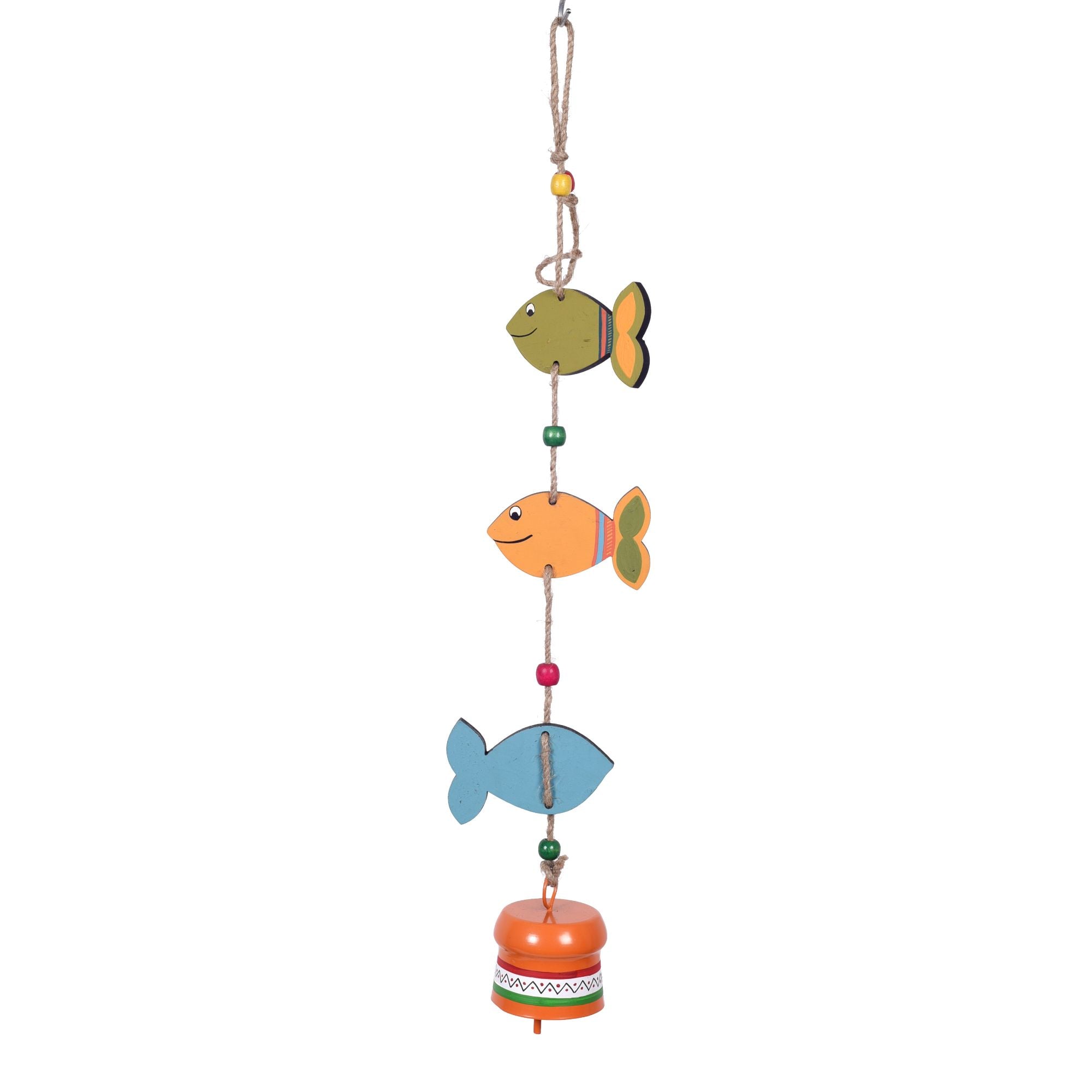 Fish Trinity Hand Painted  Windchime (3.5x2.5x21)