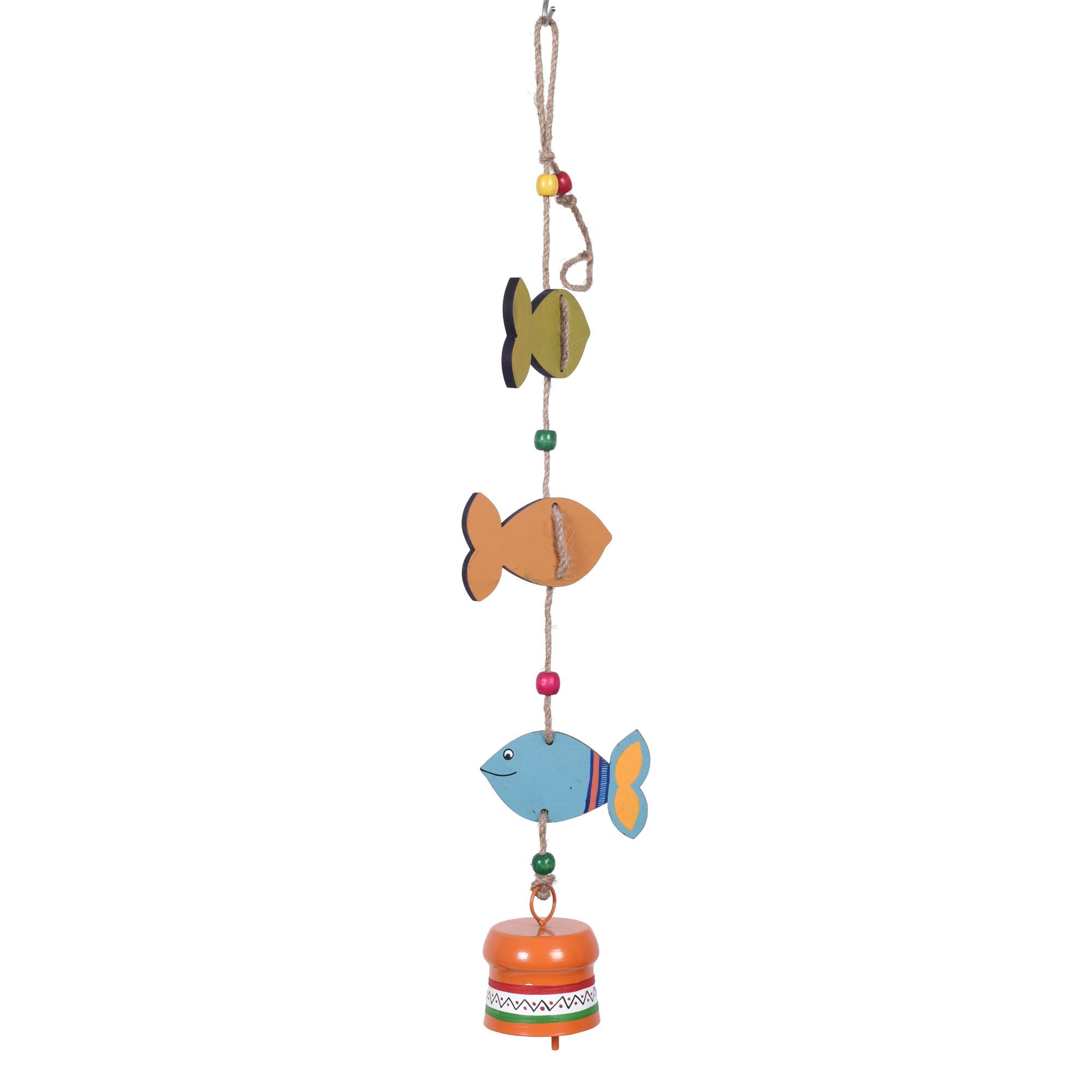 Fish Trinity Hand Painted  Windchime (3.5x2.5x21)
