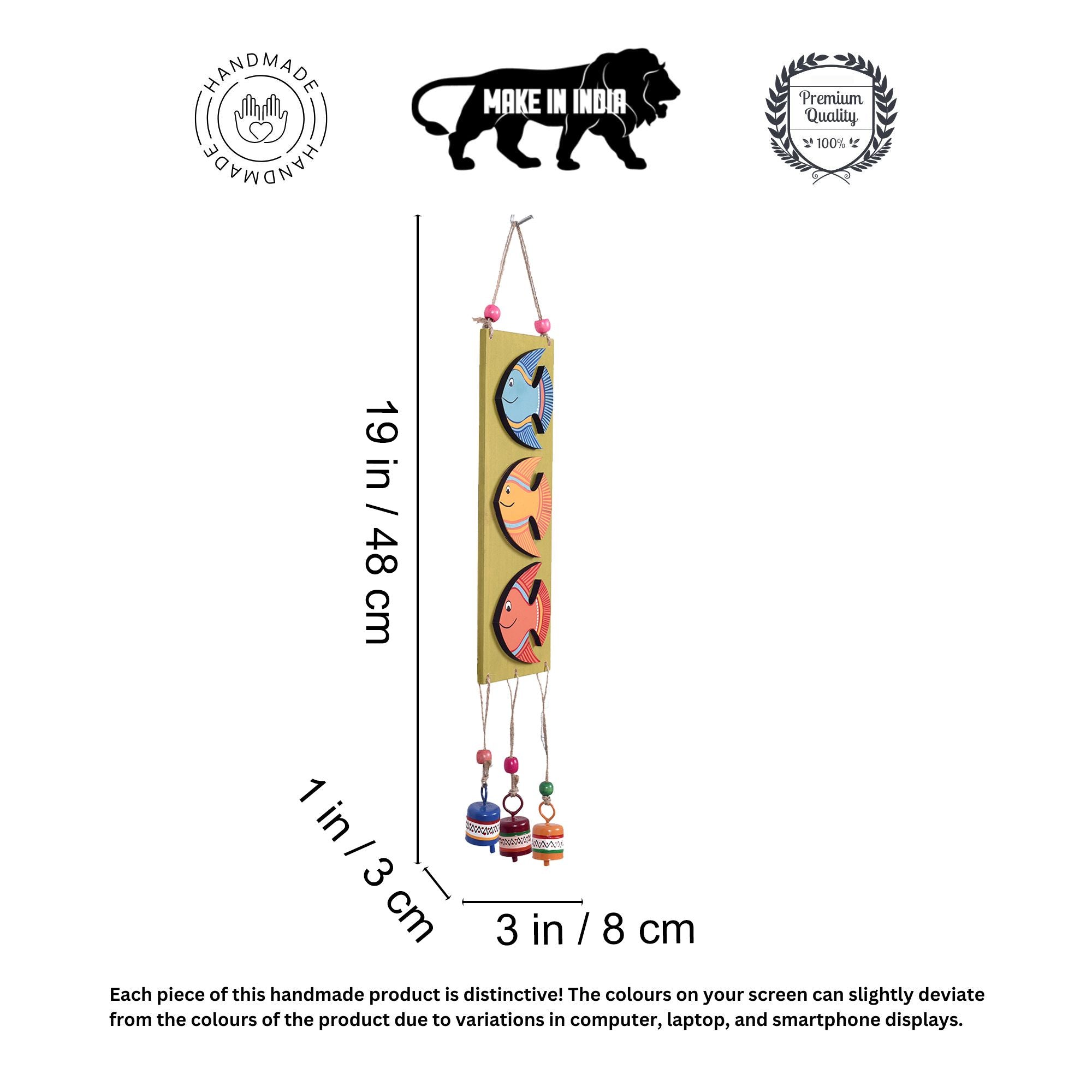 Fishy Hues Windchime (3x1x19)