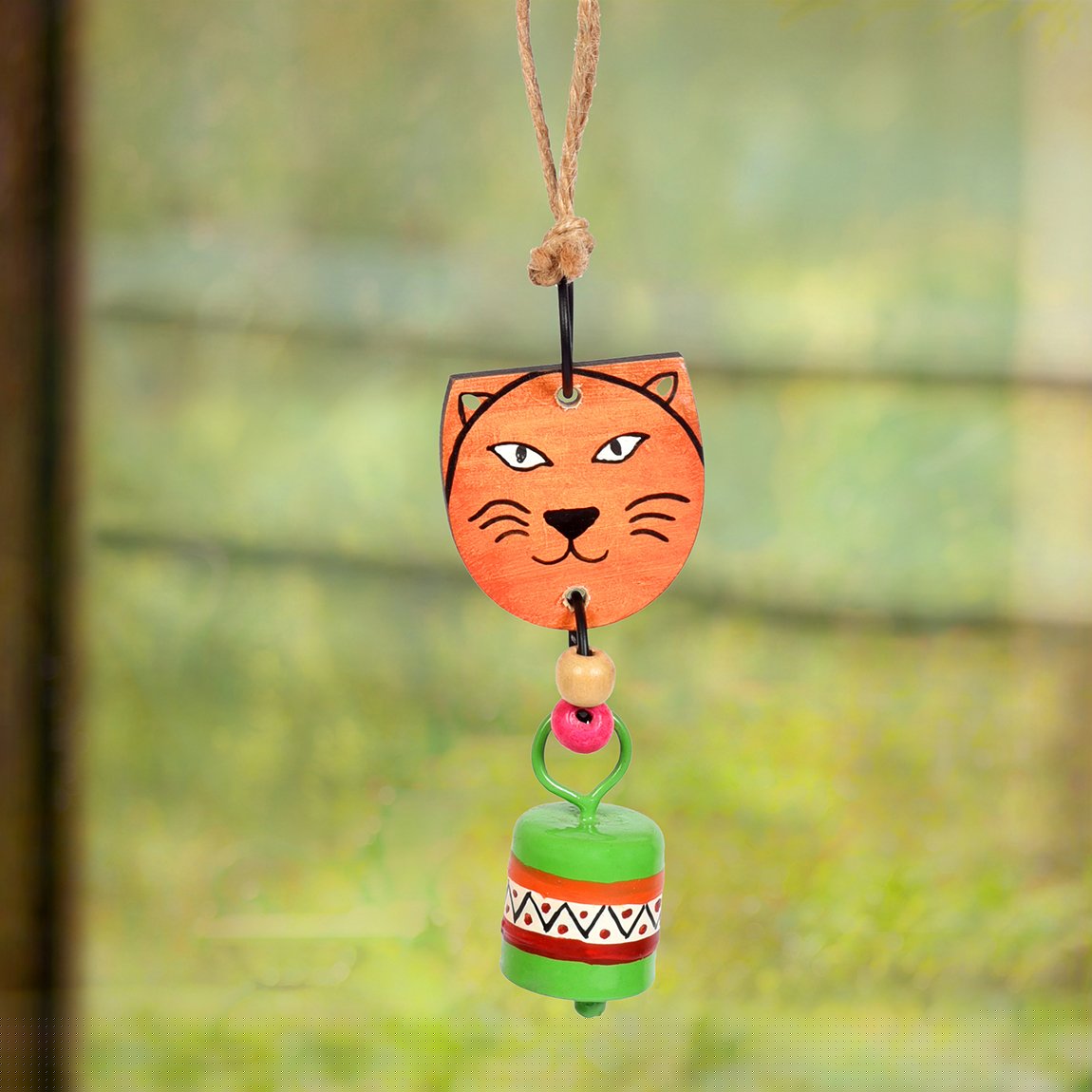Lion Wind Chimes with Metal Bell for Outdoor Hanging and Home Decoration