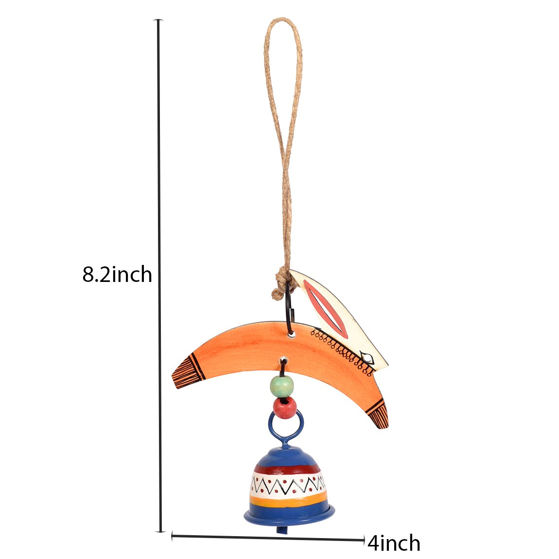 Rabbit Wind Chimes with Metal Bell for Outdoor Hanging and Home Decoration
