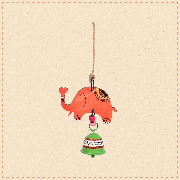 Elephant Wind Chimes with Metal Bell for Outdoor Hanging and Home Decoration