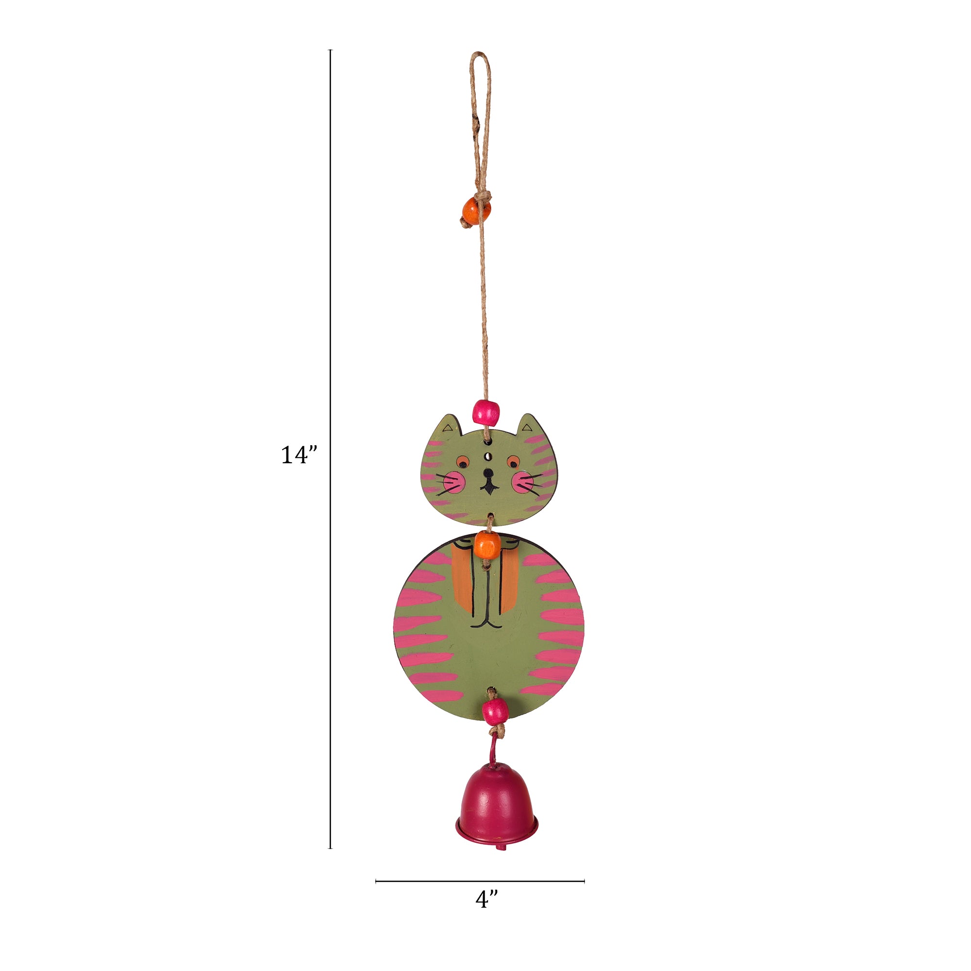 Hello Kitty Wind Chime in Olive Green (14x4)