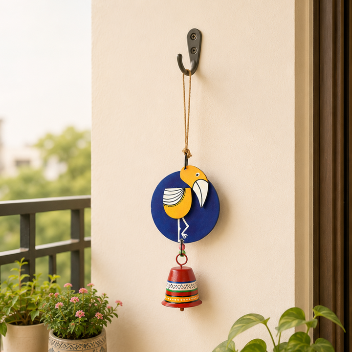 Handcrafted Yellow Duck Wind Chime for Out Door Hanging