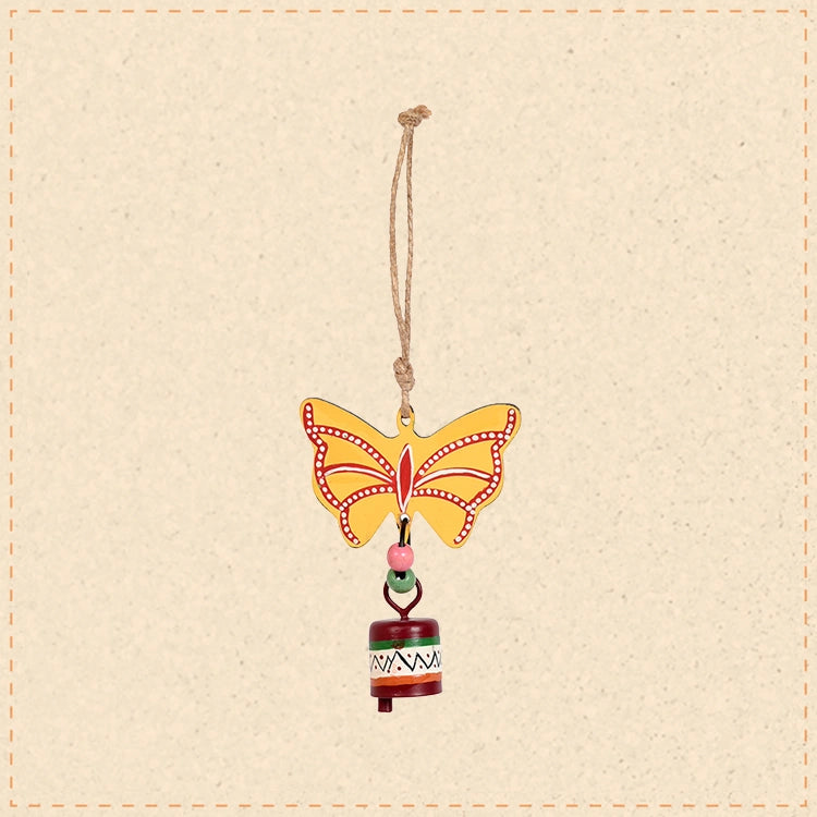 Yellow Butterfly Wind Chimes for Home Decor