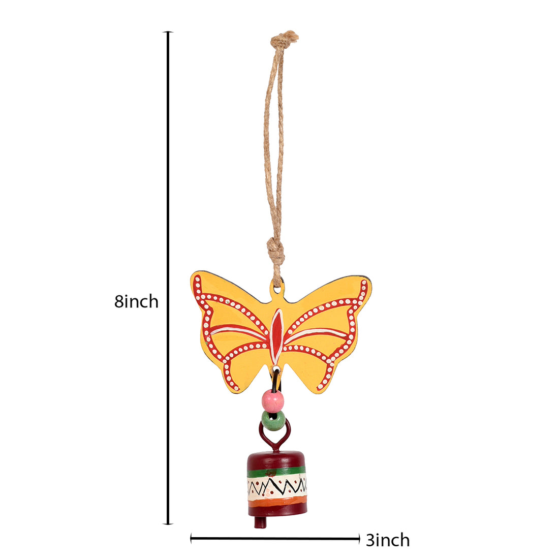 Yellow Butterfly Wind Chimes for Home Decor