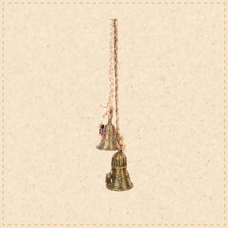 Handcrafted Dhokra Brass Bells with Animal Motifs