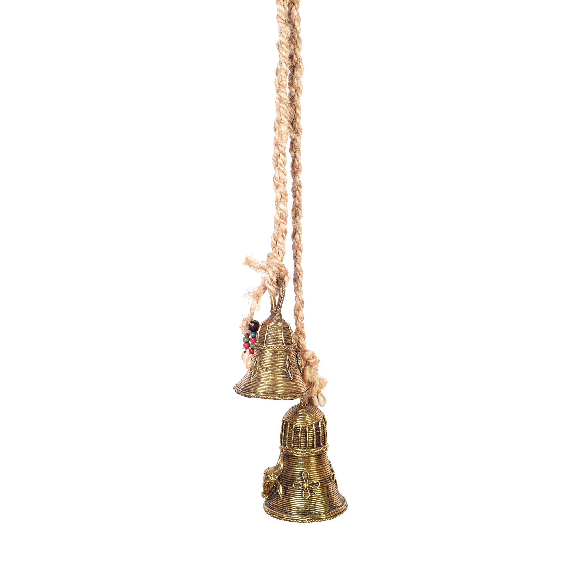 Handcrafted Dhokra Brass Bells with Animal Motifs