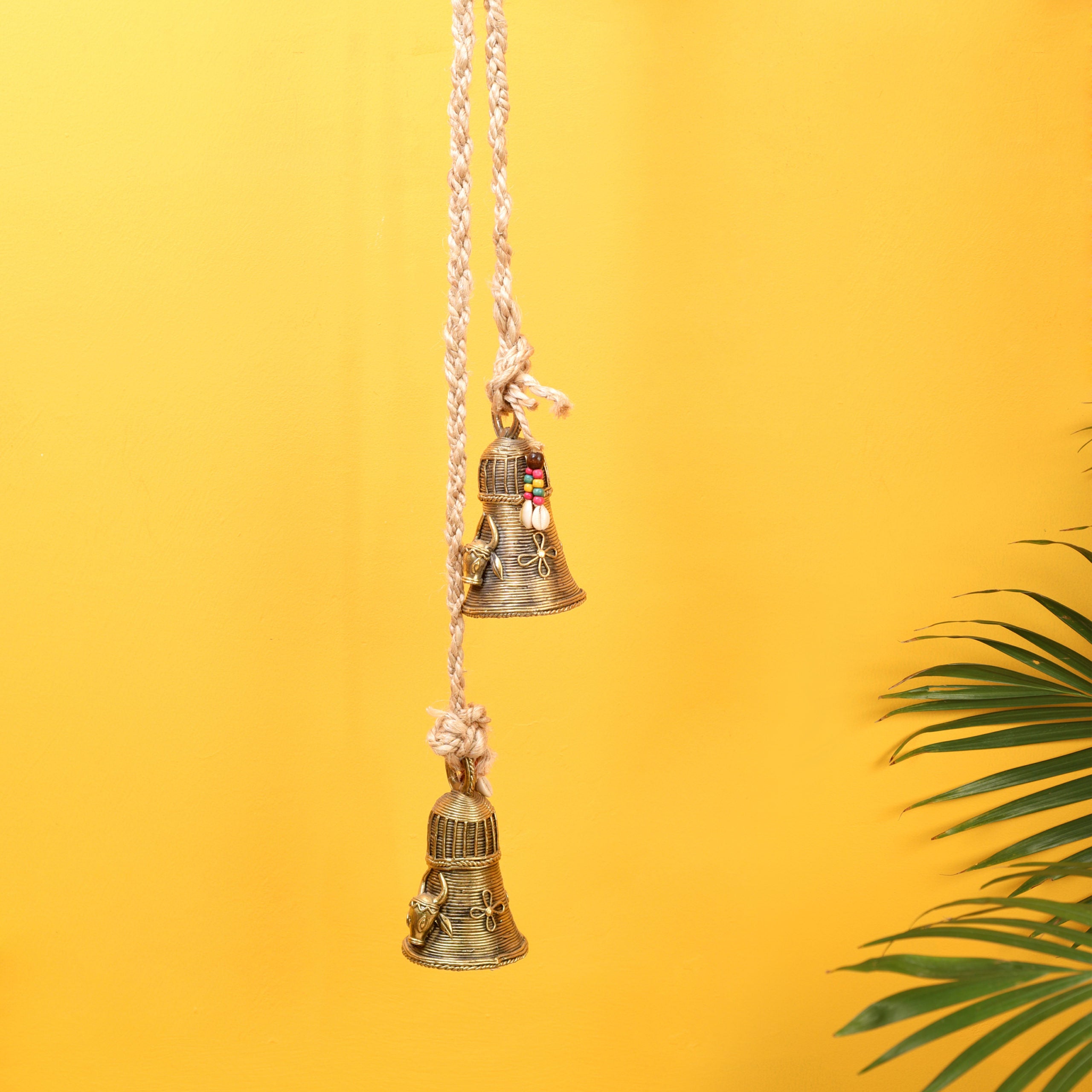 Handcrafted Dhokra Brass Bells with Animal Motifs