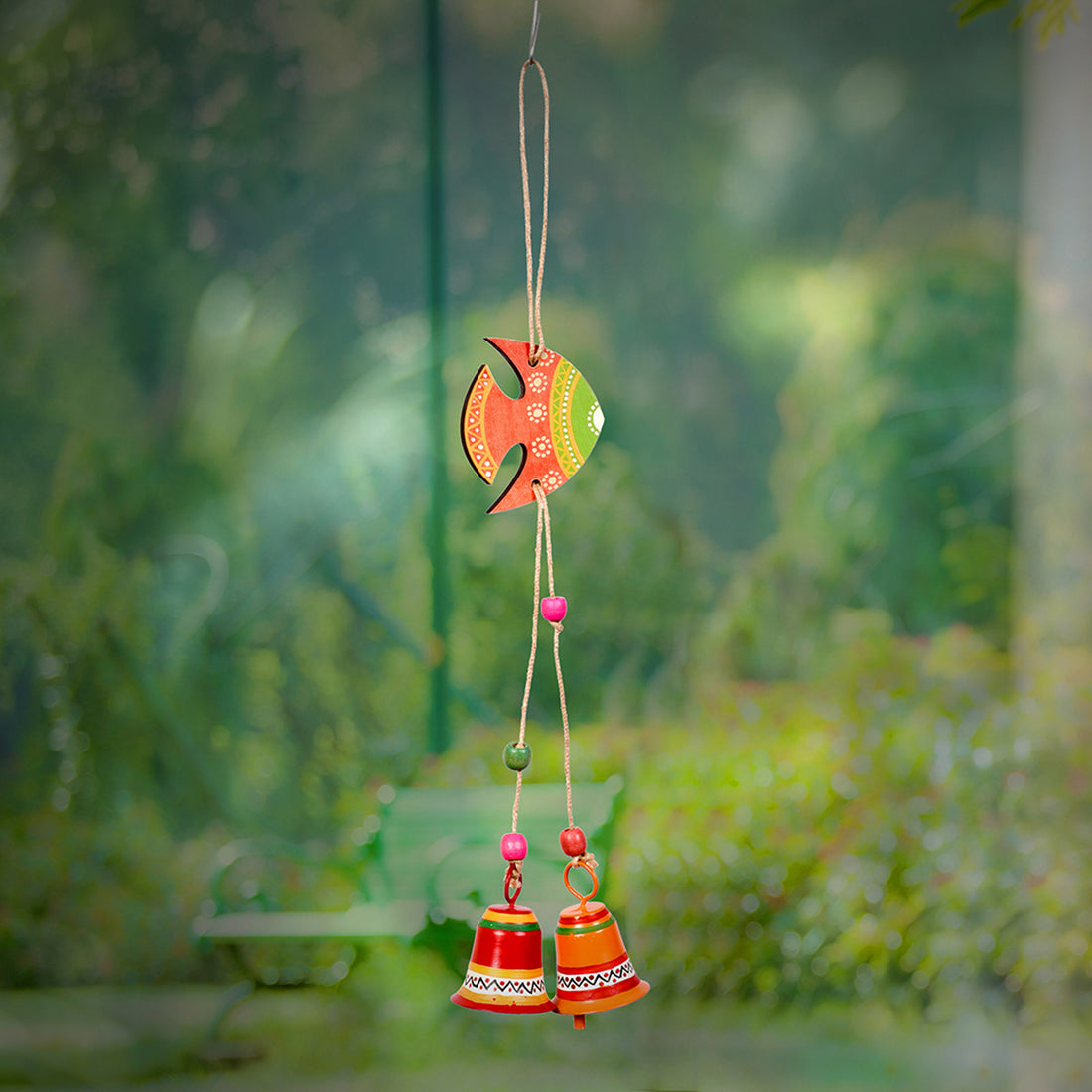 Windchime Orange Fish 2 Metal Bells (16x3)