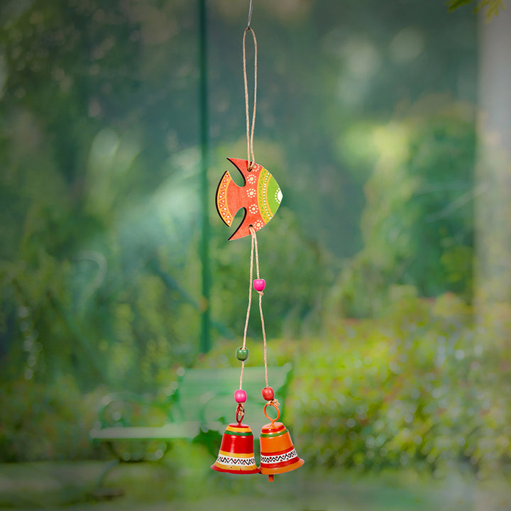 Windchime Orange Fish 2 Metal Bells (16x3)