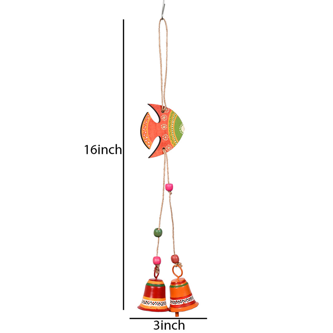 Windchime Orange Fish 2 Metal Bells (16x3)