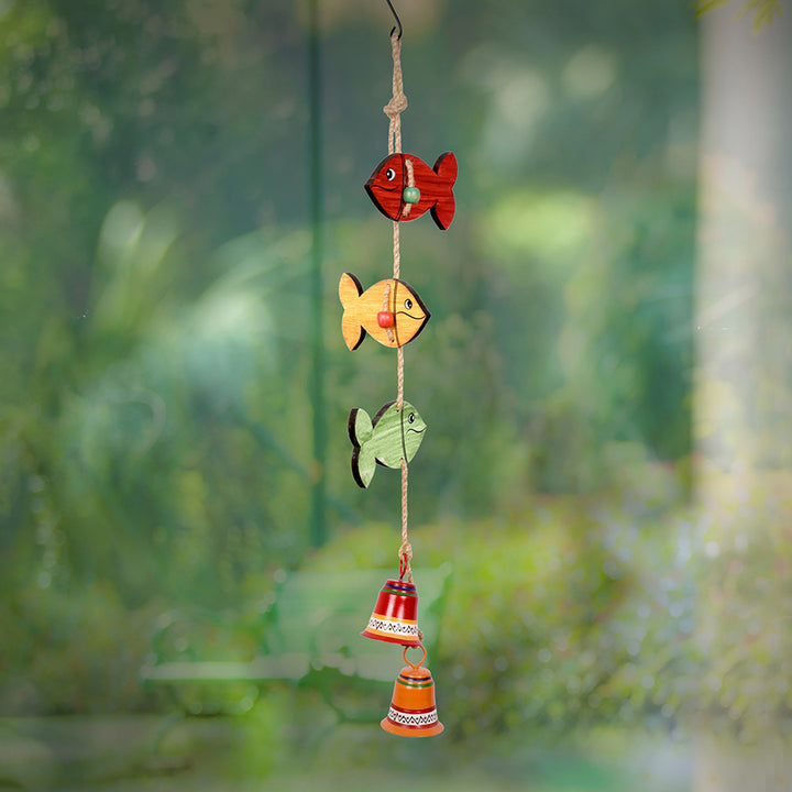 Windchime 3 Fish 2 Metal Bells (21x4)