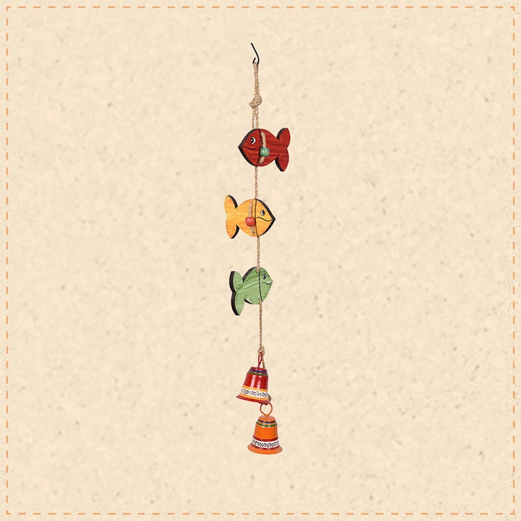 Windchime 3 Fish 2 Metal Bells (21x4)