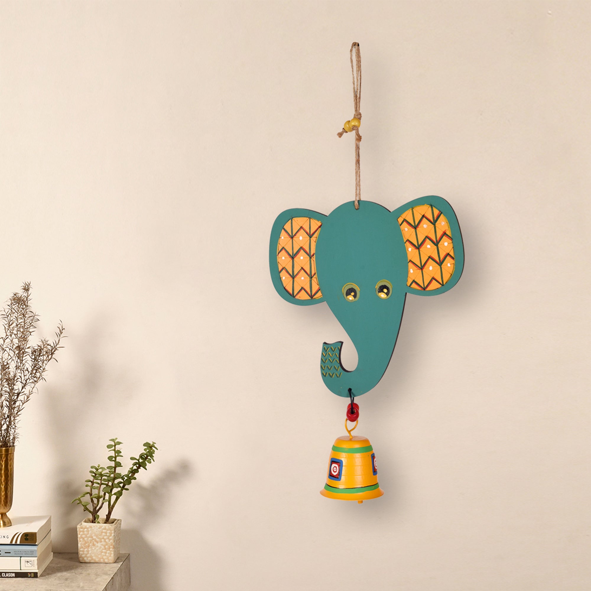 Happy Elephant Wind Chime (15x7)