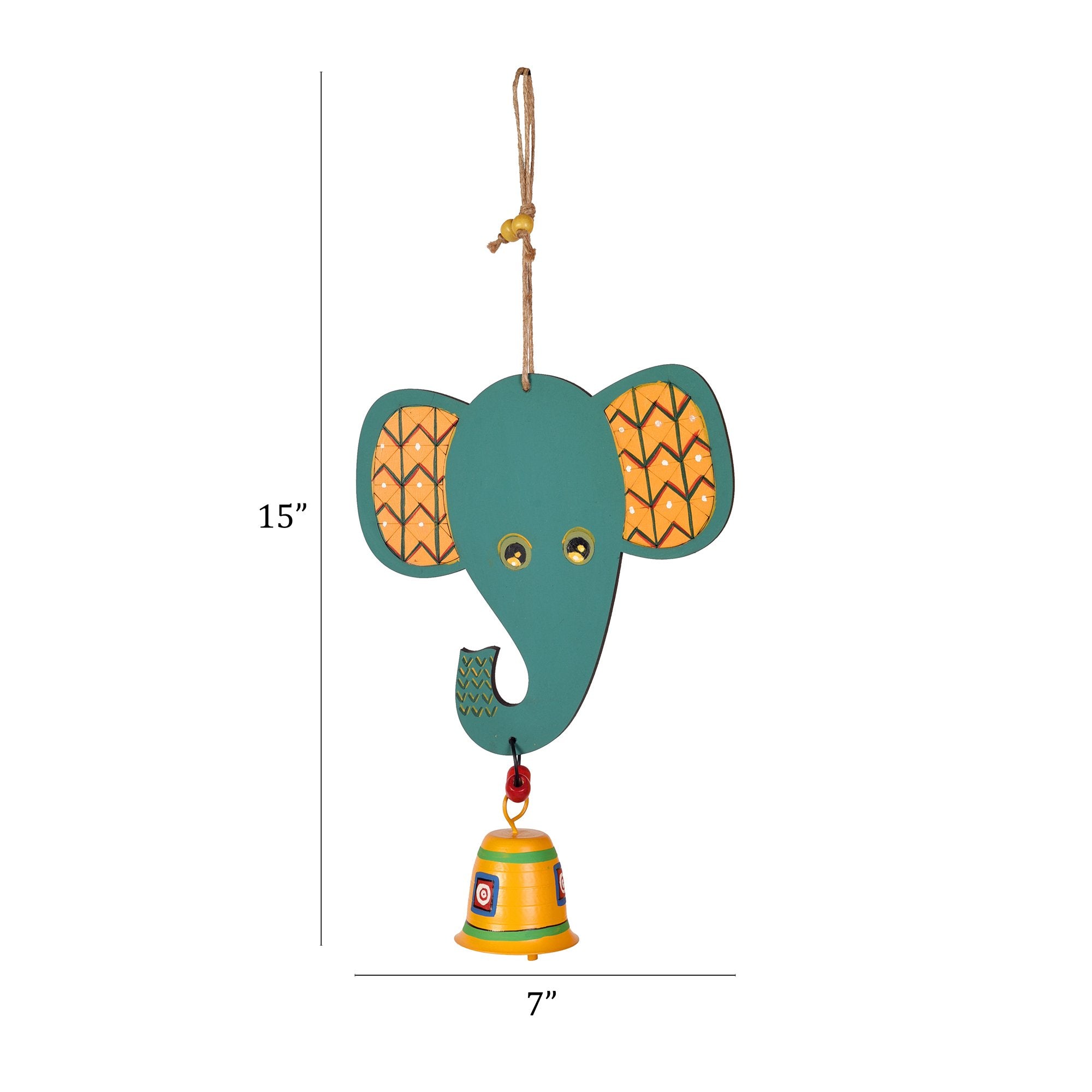 Happy Elephant Wind Chime (15x7)