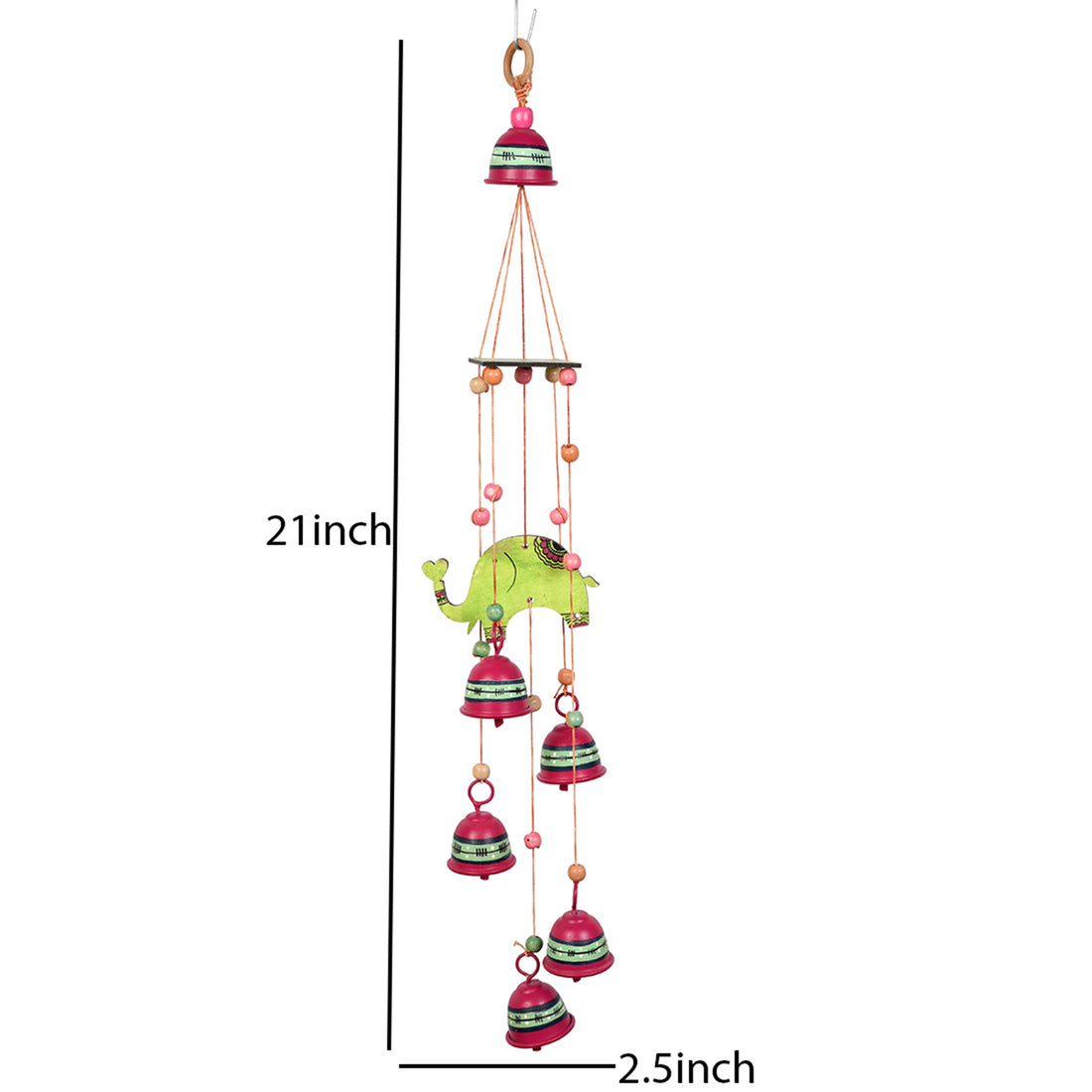 Windchime Elephant 5 MetalBells (21x2.5")