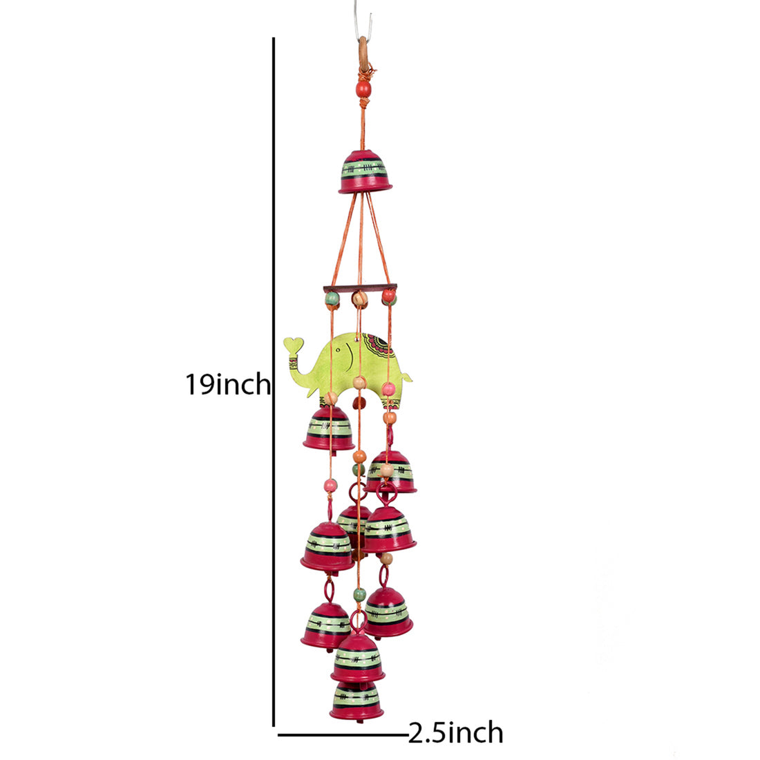 Windchime Elephant 9 MetalBells (19x2.5")