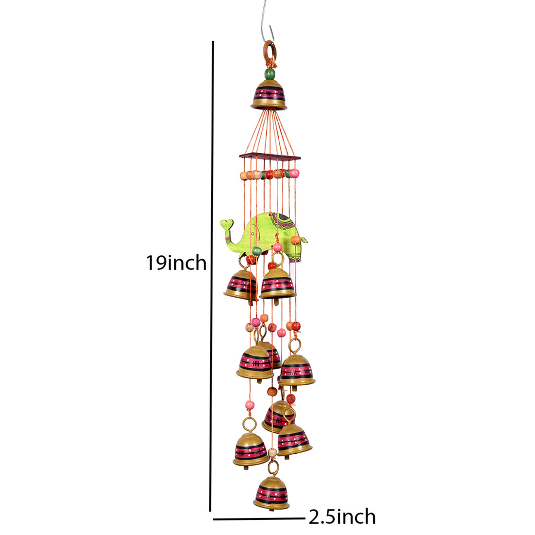 Windchime Elephant 9 MetalBells B (19x2.5")