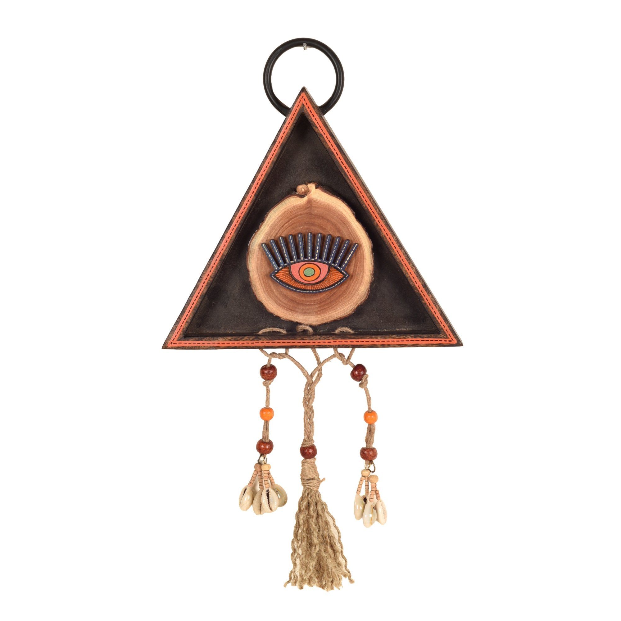 Handcrafted Evil Eye Wall Decor Panel (8x1x15.5)