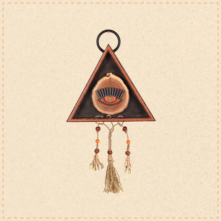 Handcrafted Evil Eye Wall Decor Panel (8x1x15.5)
