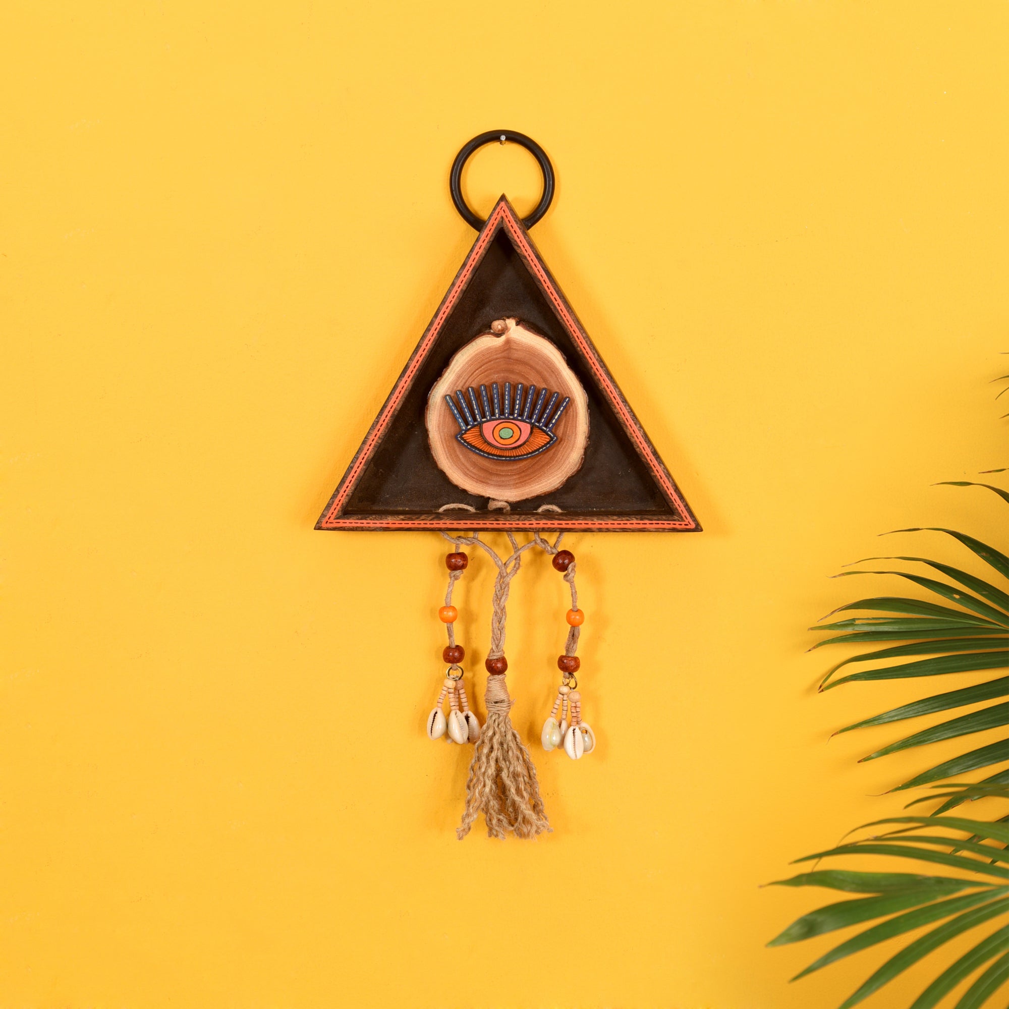 Handcrafted Evil Eye Wall Decor Panel (8x1x15.5)