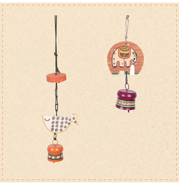 Fino Duo Handcrafted Wooden Hanging Bell