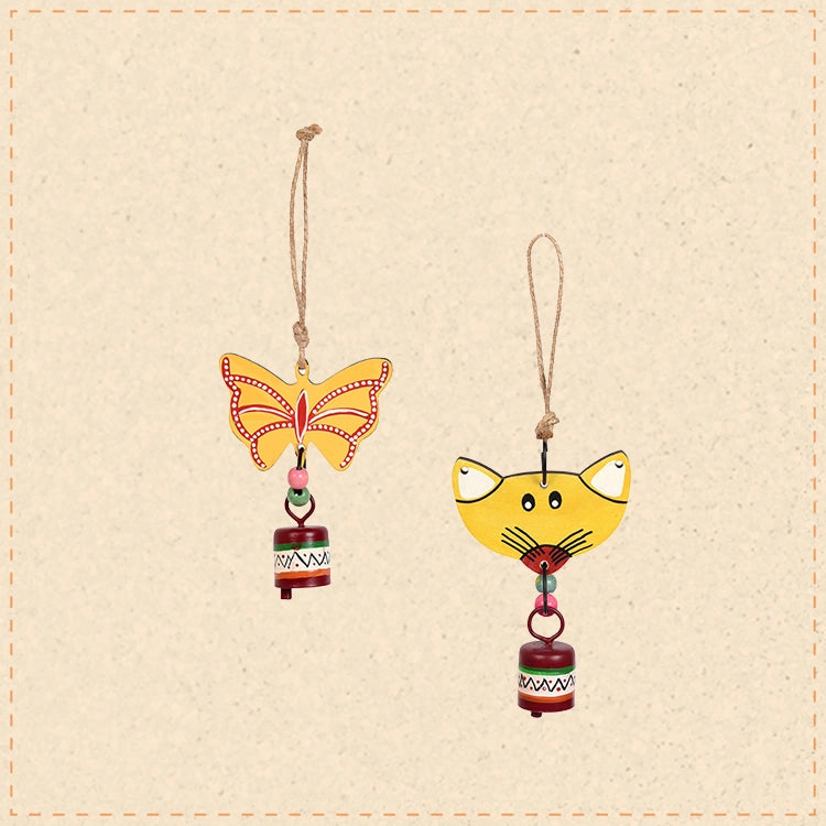 Flutter & Whisker - Handcrafted Wooden Hanging Bells