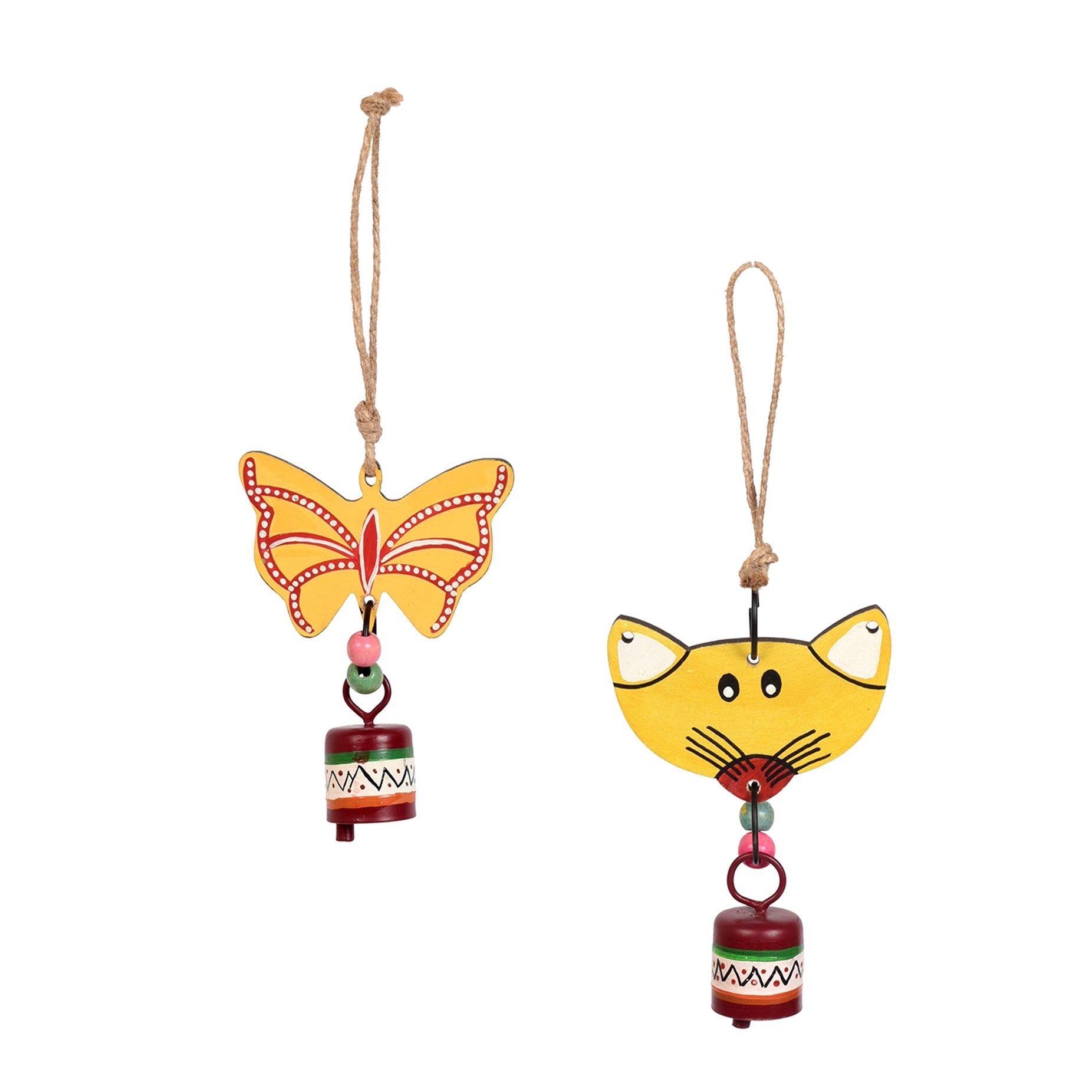 Flutter & Whisker - Handcrafted Wooden Hanging Bells