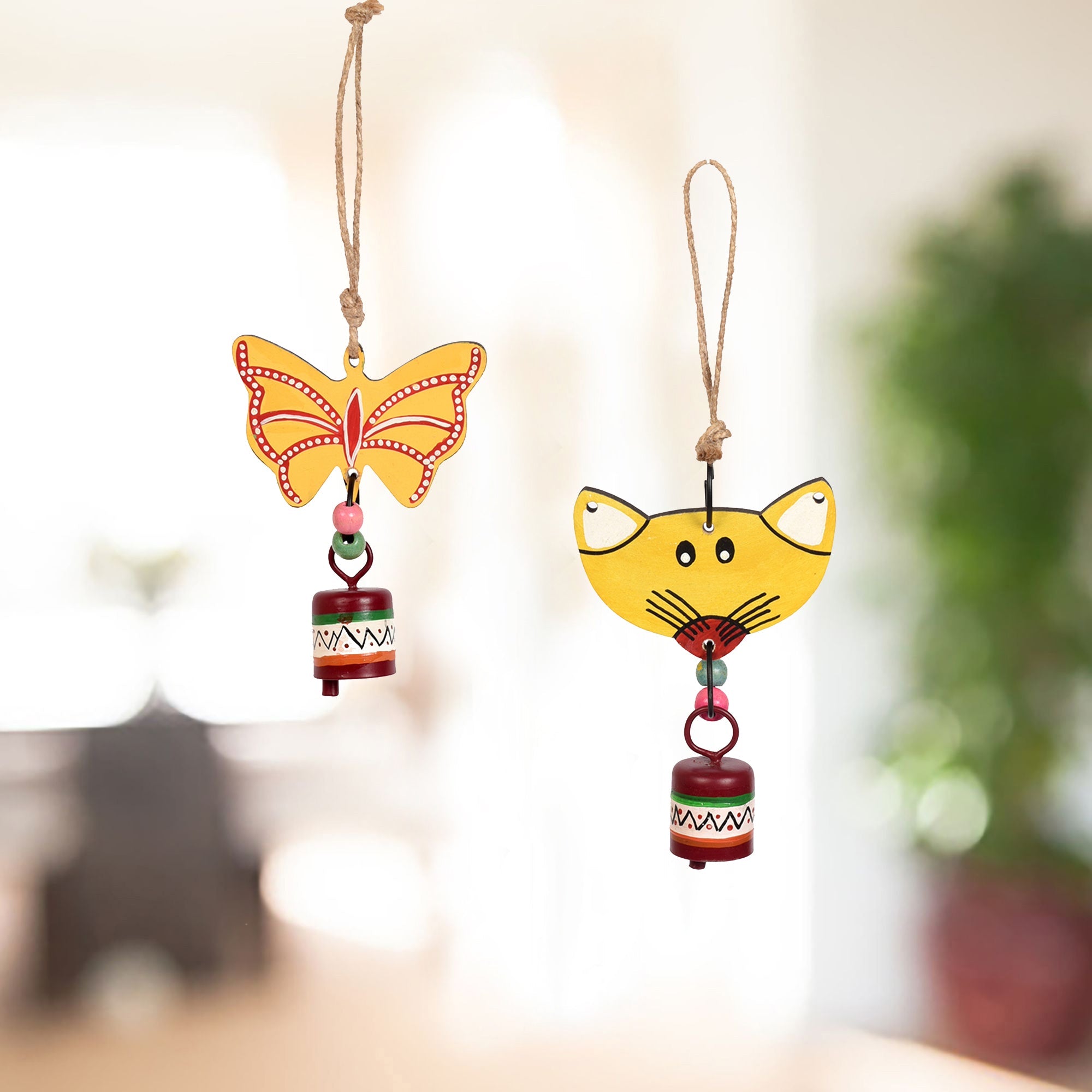 Flutter & Whisker - Handcrafted Wooden Hanging Bells