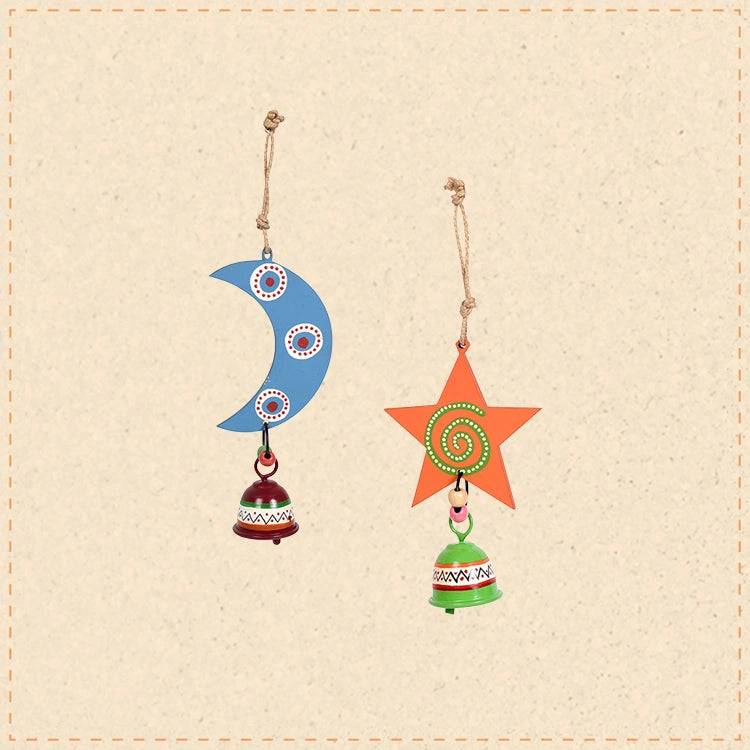 Celestial Moon & Star Wind Chime Duo