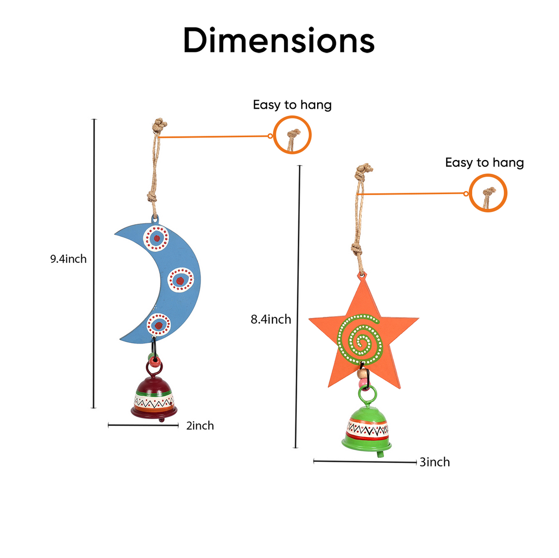 Celestial Moon & Star Wind Chime Duo