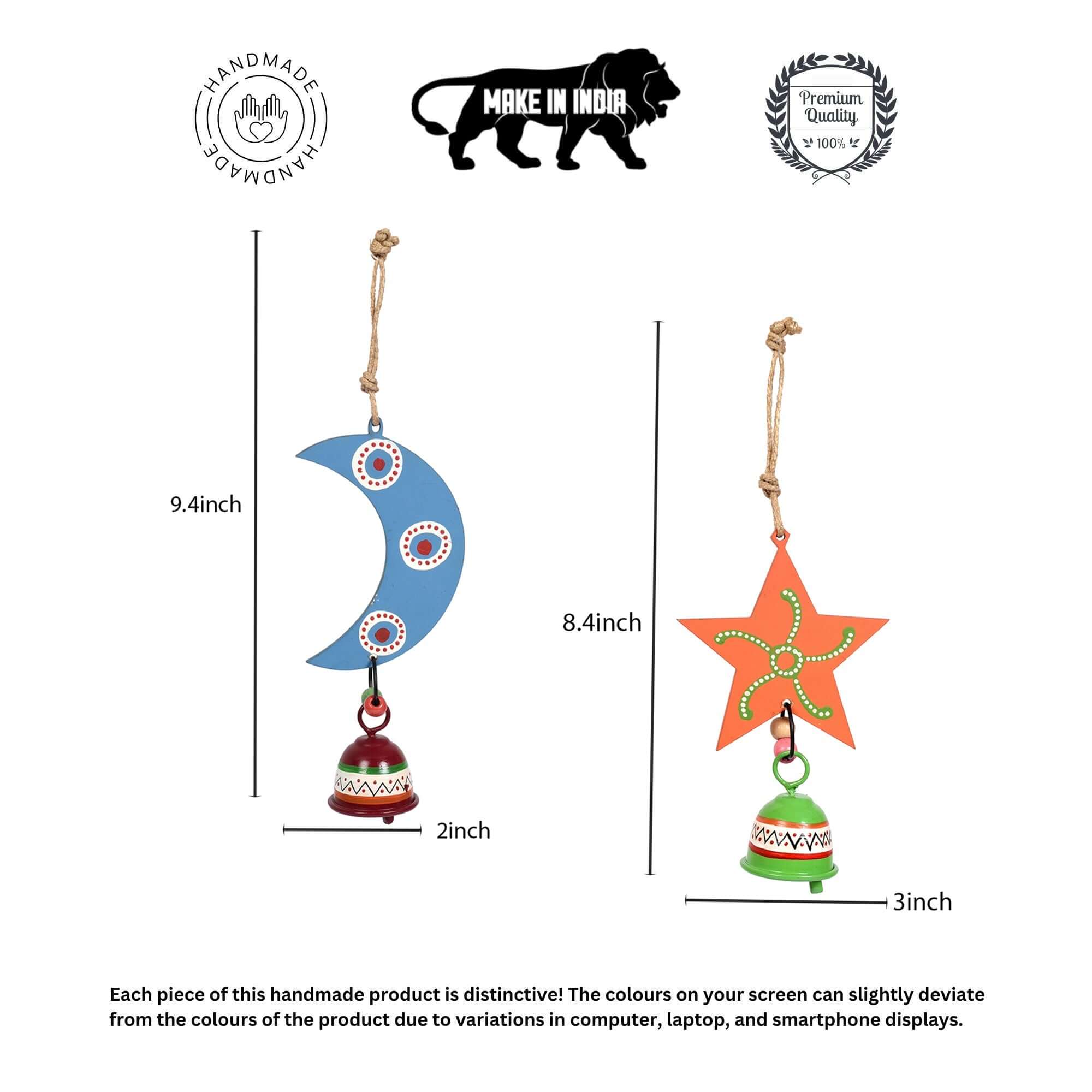 Celestial Moon & Star Wind Chime Duo
