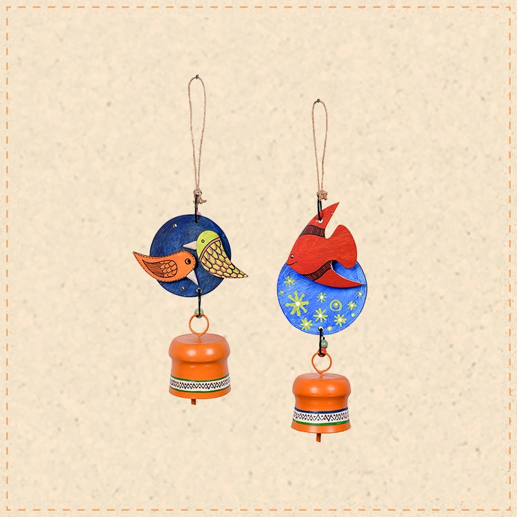 Celestial Harmony Bird & Fish Wind Chime Set