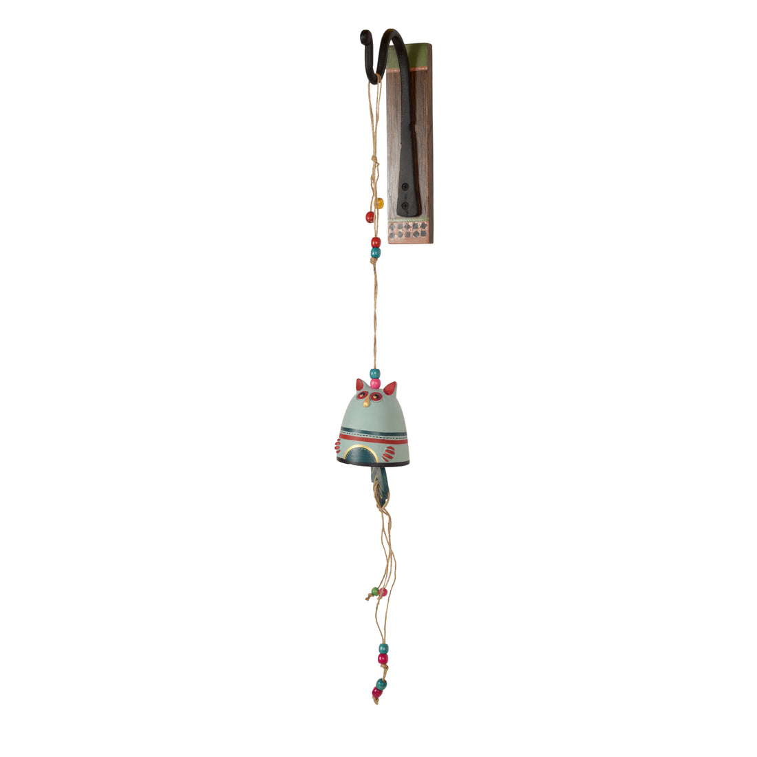 Kitty-Kat Terracotta Hanging Door Bell With Metal Stand