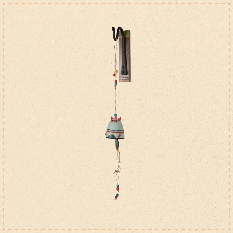 Kitty-Kat Terracotta Hanging Door Bell With Metal Stand
