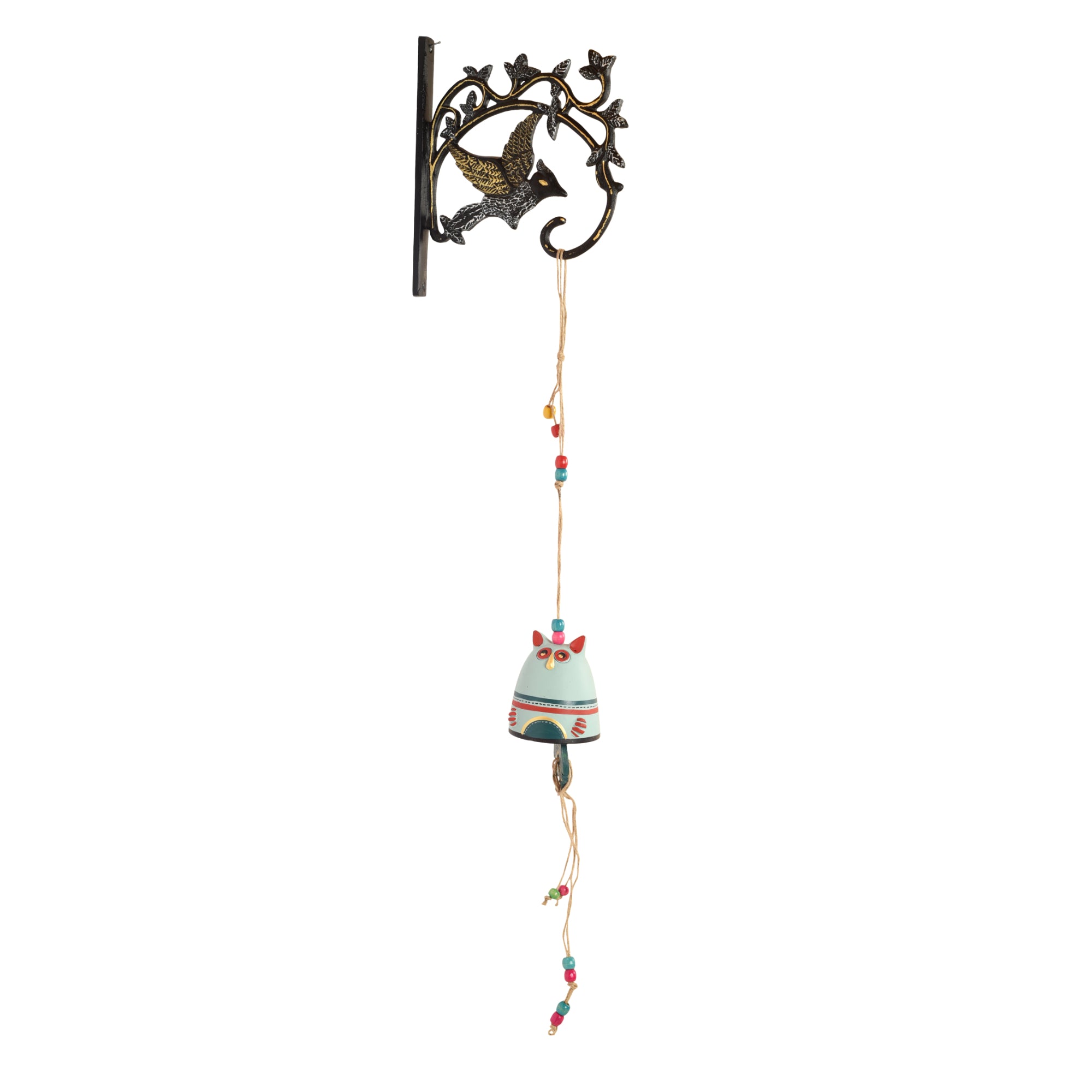 Kitty-Kat I Terracotta Hanging Door Bell With Metal Stand