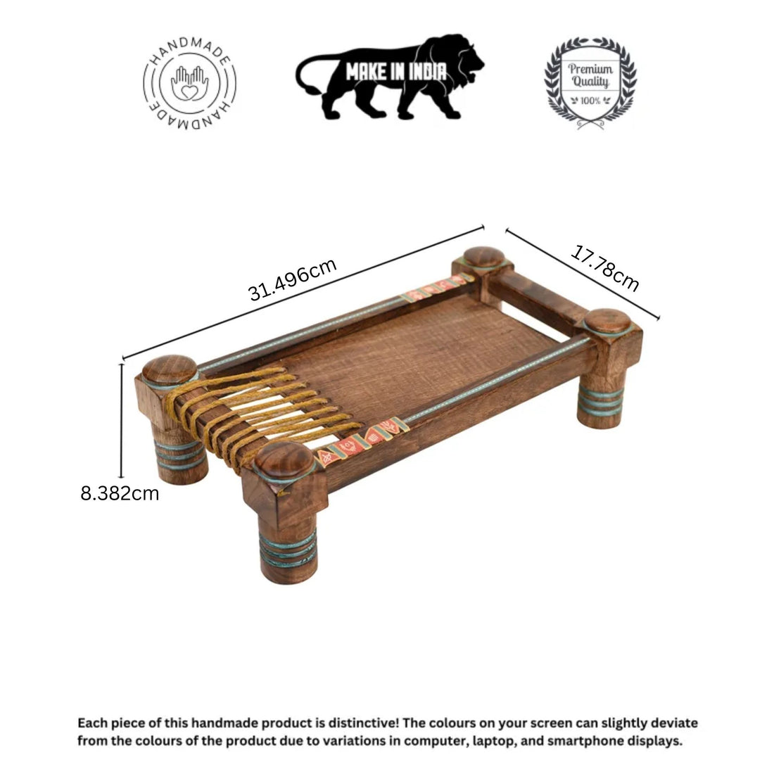 Exotic Wooden Charpai Stand (12.4x7x3.3)